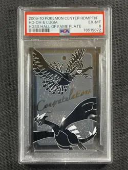 Pokemon Cards PSA 6 EX-MT Ho-oh & Lugia HGSS Hall Of Fame Plate Center Rdmptn - Image 1