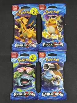 Pokemon Cards x4 Evolutions Blisters Sealed Artset XY Ultra Rare 2016 - Image 1