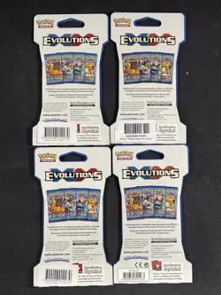 Pokemon Cards x4 Evolutions Blisters Sealed Artset XY Ultra Rare 2016 - Image 2