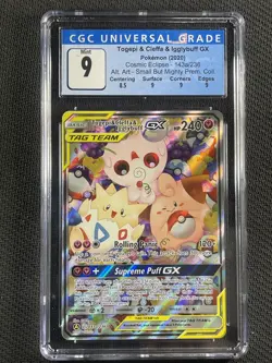 Pokemon Cards CGC 9 Togepi Cleffa Igglybuff Gx Tag Team S&M Promo 20th 143a/236 - Image 1