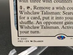 Wishclaw Talisman (White Border) Mystery Booster 2 Regular - Image 2