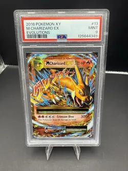 Pokemon XY M Charizard EX Holo Evolutions 2016 Mint 13/108 PSA 9 Graded - Image 1