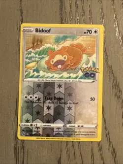 Bidoof (Peelable Ditto) Reverse Holo 059/078 Pokemon GO LP Fast Ship UNPEELED - Image 1