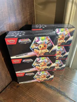 Pokemon Prismatic Evolutions x6 Surprise Box - Scarlet & Violet LOT OF 6 BOXES - Image 1