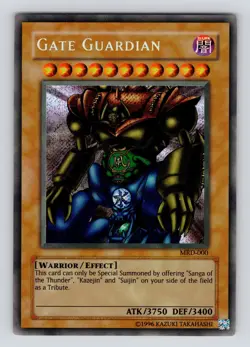 LP Yugioh - Gate Guardian - MRD-000 - Secret Rare - Unlimited Edition-Metal - Image 1