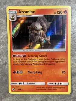 Arcanine 6/18 Pokemon TCG Rare Detective Pikachu Holo Card (Light Play) LP 2 - Image 1