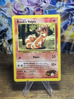 Brock's Vulpix 73/132 Gym Heroes Pokemon Card LP - Image 1