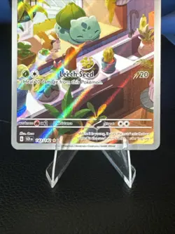 Pokemon TCG Bulbasaur Stellar Crown Illustration Rare Card 143/142 - Image 2