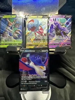 4 TCG Pokemon Cards Trevenant Dracovish Calyrex Honchkrow - Image 1