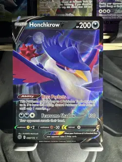4 TCG Pokemon Cards Trevenant Dracovish Calyrex Honchkrow - Image 2