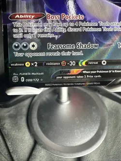 4 TCG Pokemon Cards Trevenant Dracovish Calyrex Honchkrow - Image 3