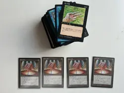 4 sheets Mana Vault and 150 MTG card lot with FBB 4th Edition Japanese NM-Played - Image 1