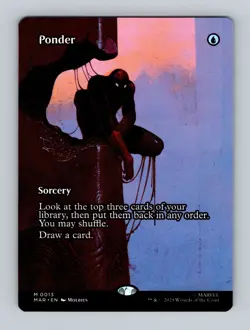 Magic the Gathering - Ponder (Borderless) (MAR) #13 - Image 1