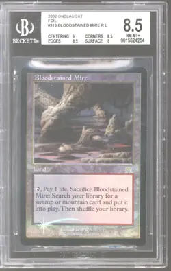 Magic MTG Onslaught FOIL Bloodstained Mire BGS 8.5 (9, 8.5, 8.5.8) NEAR MINT NM - Image 1