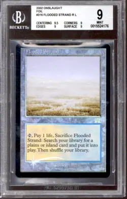 Magic MTG Onslaught FOIL Flooded Strand BGS 9 (w 9.5) Quads Plus Q+ NEAR MINT NM - Image 1