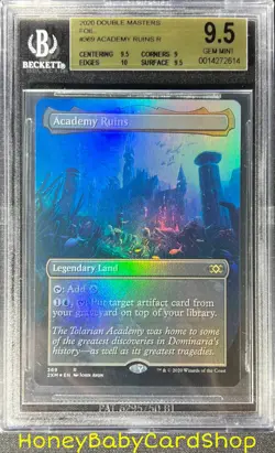 MTG Double Masters 2020 Academy Ruins BGS 9.5 GEM MINT Foil Box Topper - Image 1