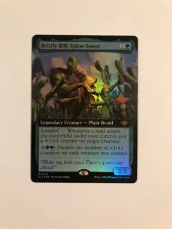 MTG Bristly Bill, Spine Sower Extended Art Foil - OTJ - Never Played Mint - Image 1