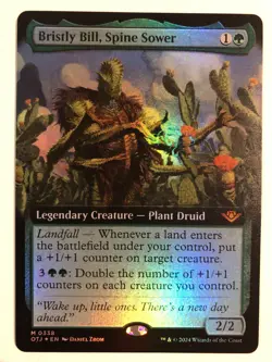 MTG Bristly Bill, Spine Sower Extended Art Foil - OTJ - Never Played Mint - Image 2