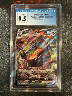 Umbreon VMAX Pokemon (2021) - Japanese VMAX Climax - 101/184 Blue Label CGC 9.5 - Image 1