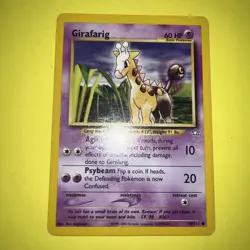 Girafarig 58/111 Neo Genesis Pokemon TCG Card Unlimited Non-Holo Common WoTC LP - Image 1