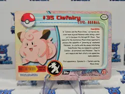 Pokemon Clefairy #35 Topps TV Animation Edition Black Label MP - Image 2
