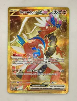 Koraidon ex 254/198 Pokemon SV: Scarlet Violet Base Hyper Rare Gold Holo NM/Mint - Image 1