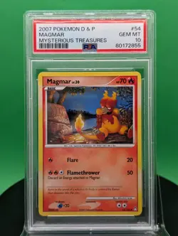 PSA 10 Magmar 54/123 Mysterious Treasures Set Uncommon 2007 English Pokemon TCG - Image 4