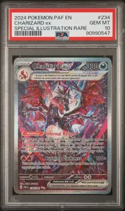 2024 POKEMON PAF EN PALDEAN FATES SPECIAL ILLUSTRATION RARE CHARIZARD EX PSA 10 - Image 1