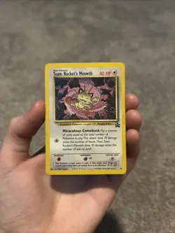Pokemon TCG Team Rockets Meowth #18 Black Star Promo WOTC - Image 1