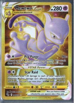 Mewtwo VSTAR 086/078 Gold Secret Rare Full Art Holo Pokemon GO NM - Image 1