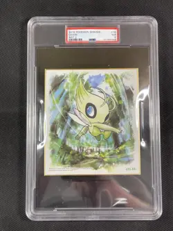 Pokemon Shikishi Art PSA 7 NM Celebi Art 2 2019 #16 Ultra Rare - Image 1