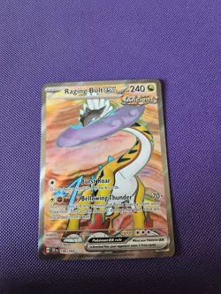 Pokemon TCG Temporal Forces Raging Bolt EX Holo Card 196/162 Full Art - Image 1