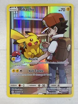 Pokemon Card - Pikachu Cosmic Eclipse 241/236 Secret Rare SM Sun & Moon Full Art - Image 1