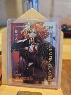 Demon Slayer CR Rengoku Kyujuro CR Holo Foil Anime Collectible Trading Card - Image 1