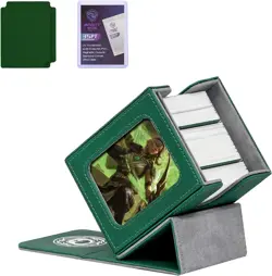 Card Deck Box for MTG with Commander Display for 100+ Double Sleeved Cards, Magn - Image 1