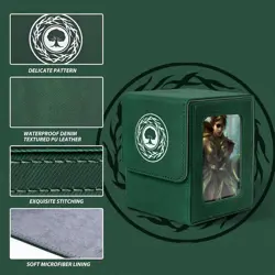 Card Deck Box for MTG with Commander Display for 100+ Double Sleeved Cards, Magn - Image 5