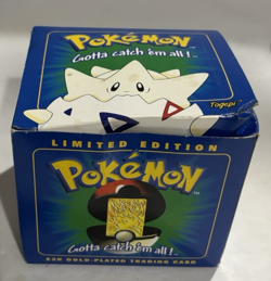 24k Gold Plated Togepi Pokemon Trading Card pokeball NIB - Image 3