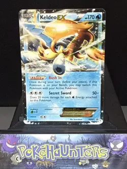 Pokemon Card Keldeo EX BW61 Black Star Promo Black & White Light Play - Image 1