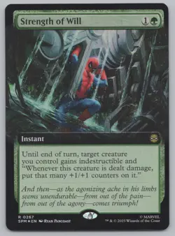 MTG - FOIL Strength of Will (Extended Art) - Spider-Man (SPM) -r493 - Image 1