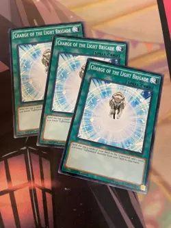 YUGIOH - CHARGE OF THE LIGHT BRIGADE X3 - COMMON - SR02 - 1ST ED - NM - Image 1