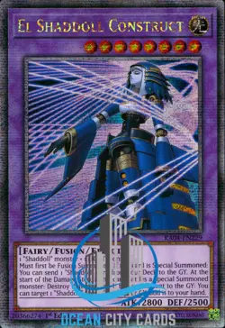 Yugioh El Shaddoll Construct Quarter Century secret Rare RA04-EN229 1st Ed Alt - Image 1