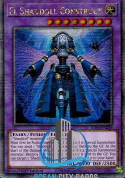 Yugioh El Shaddoll Construct Quarter Century secret Rare RA04-EN229 1st Edition - Image 1