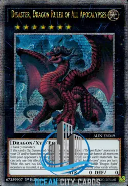 Yugioh Disaster, Dragon Ruler Of All Apocalypses ALIN-EN049 Quarter Century Rare - Image 3