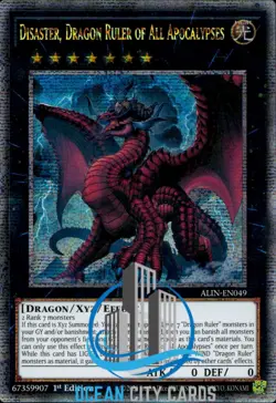 Yugioh Disaster, Dragon Ruler Of All Apocalypses ALIN-EN049 Quarter Century Rare - Image 5