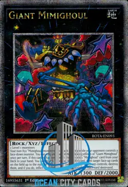 Yugioh Giant Mimighoul ROTA-EN093 Quarter Century Rare 1st Edition - Image 1