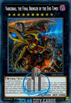 Yugioh Varudras, The Final Bringer Of The End Times LEDE-EN045 Secret Rare 1st - Image 1