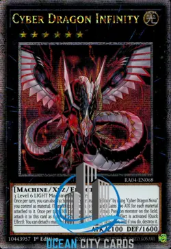 Yugioh Cyber Dragon Infinity RA04-EN068 Quarter Century Rare 1st Edition - Image 1