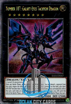 Yugioh Galaxy-Eyes Tachyon Dragon Quarter Century Secret Rare RA04-EN067 - Image 1
