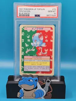 Pokemon Card Japanese Topsun Blue Back #72 Tentacool, PSA 10 Gem Mint POP 13! 🔥 - Image 1