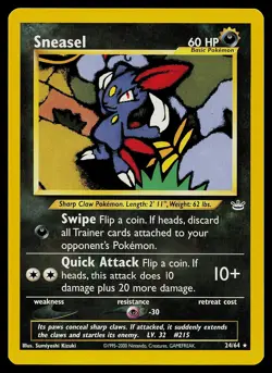 Pokemon Card - Sneasel Neo Genesis 25/111 Rare - Image 1